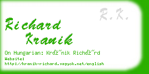 richard kranik business card